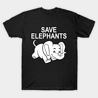 Save Elephants World Elephant Day Funny Gift T-Shirt